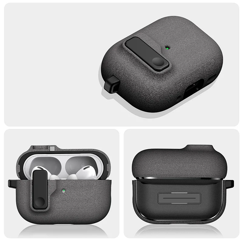Shockproof Safety Case with Lock Buckle for Wireless Earbuds - Full Protection Headphone Accessories