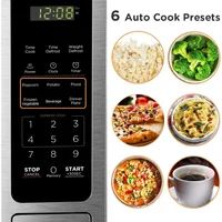 EM036AB14 Digital Microwave Oven with Turntable Push-Button Door, Child Safety Lock, Stainless Steel, 1.4 Cu.ft 2