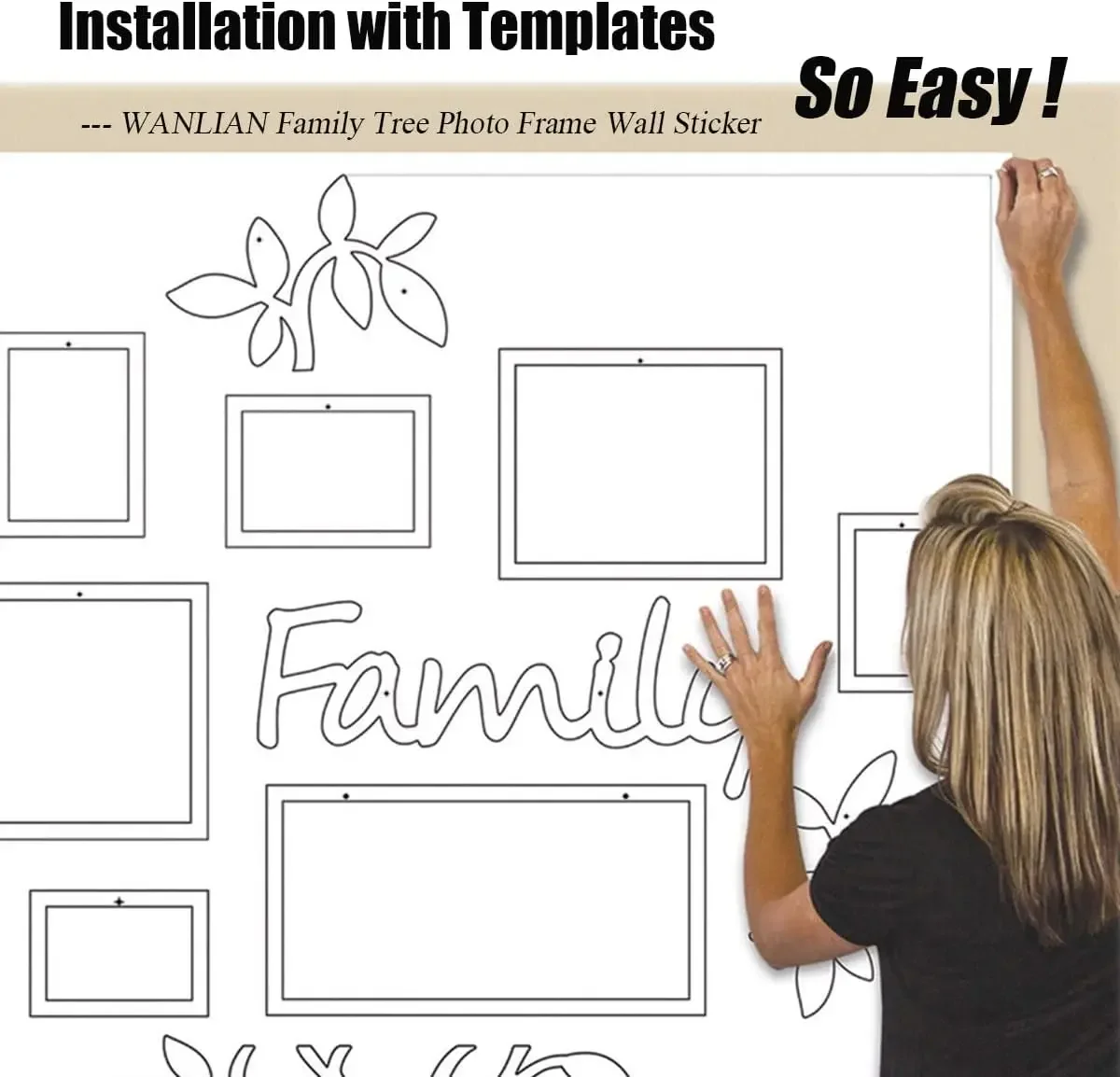 3D Acrylic Family Photo Tree Wall Stickers For Living Room DIY Photo Frame Tree