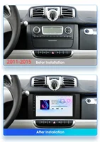 Autoradio Android pour Smart Fortwo 7862, 451-2005, Stéréo, Vidéo, Sans Fil, CarPlay, 2 Din, GPS, 2015 3