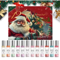 merry Christmas Perfume Gift Set Women Luxury Roll-On Perfume Scent Countdown Calendar Box Natural Fresh Long Lasting Fragrance