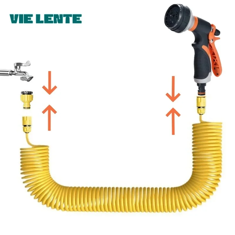 10-30 Meter Telescopic Water Pipe with High-pressure Nozzle Car Washing Tool Set Extension Hose Water Hose for Pressure Cleaner