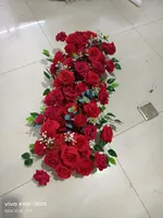 Artificial Flowers Runners for Outdoor Wedding Dinning Table Centerpieces Fake Flower Rows Home Decor - Road Lead Party Decor 6