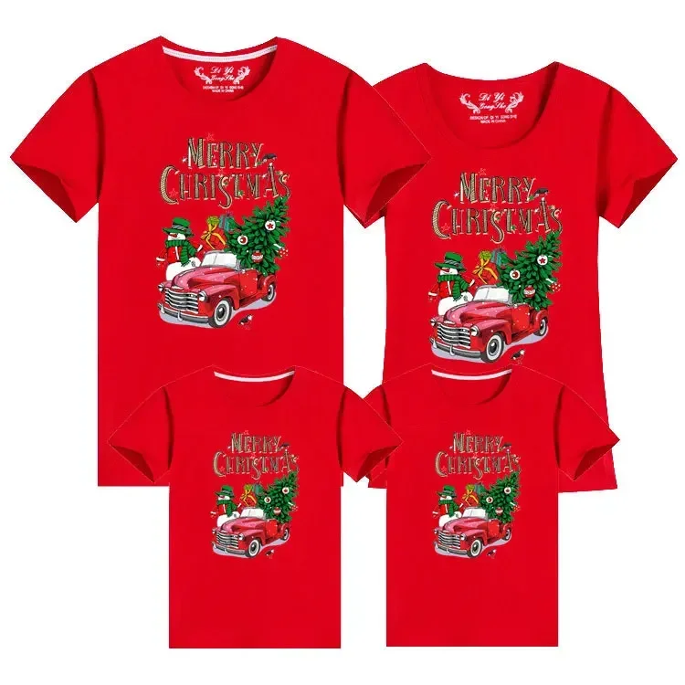 thumbnail image 1 of Ropa para padre, madre, hijo e hija, camisetas de Año Nuevo, camisetas para niñas, niños, mamá, papá, camisetas familiares a juego de Navidad, camisetas para adultos y niños, 1 of 5