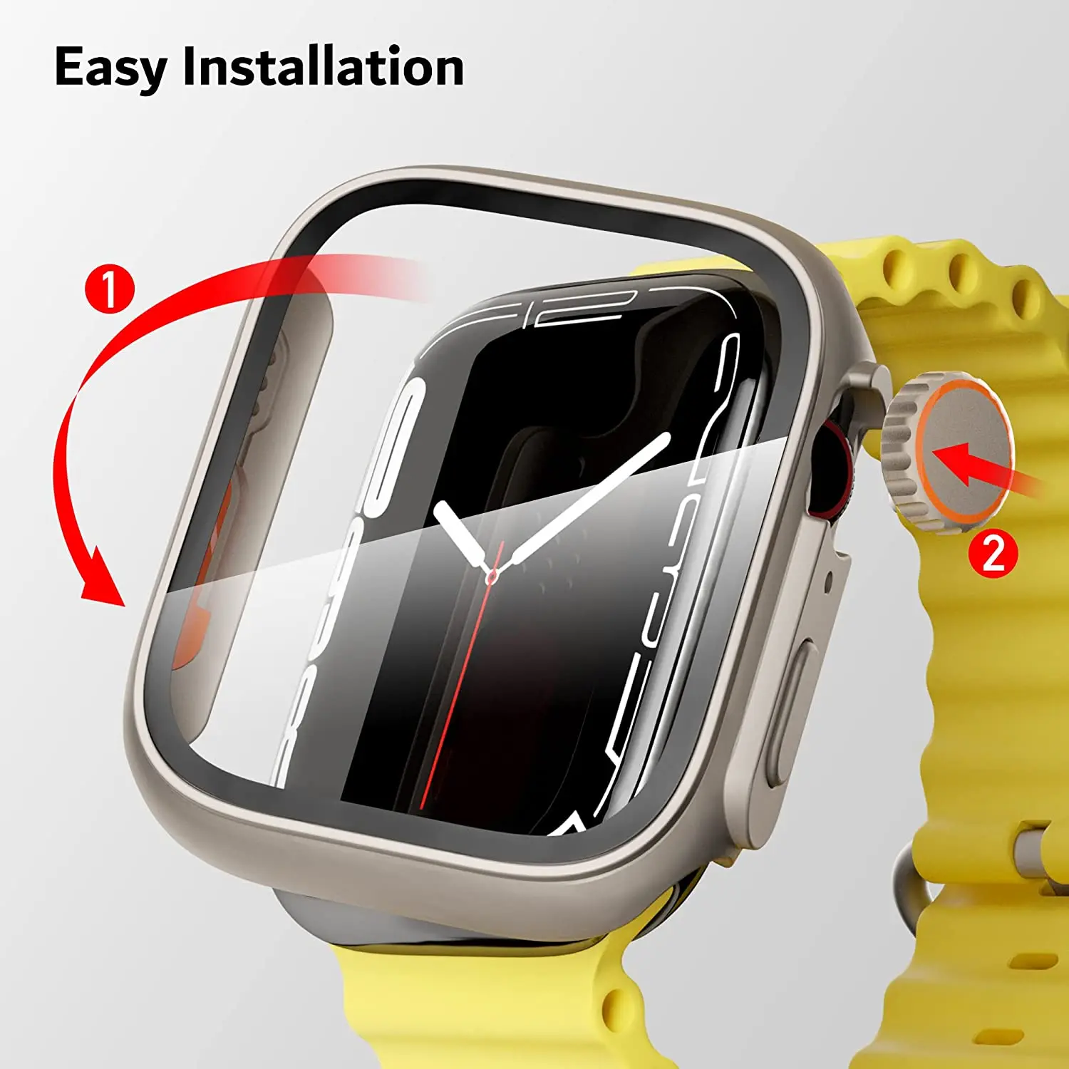Apple Watch Screen Protector Case Watch Protective Cover Tempered Glass Case Change to Ultra For Apple Watch 10 42 46MM 9/8/7/6/SE/5/4 Screen Protector Cover For iwatch 41 45MM 40/44MM