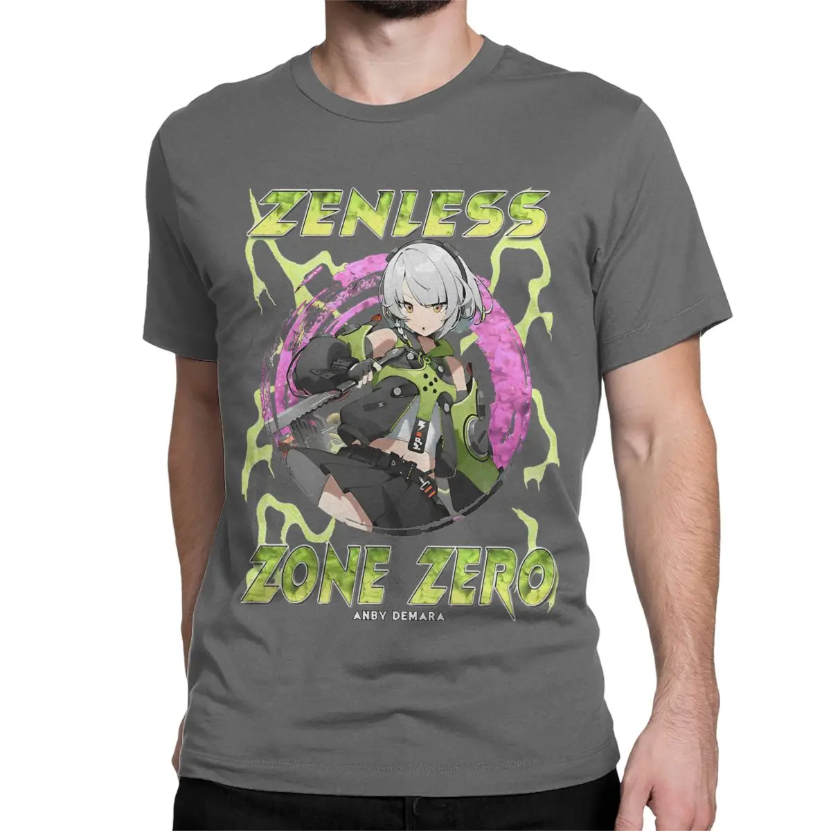 thumbnail image 1 of Camisetas de algodón Zenless Z Zero Anby Demara para hombre y mujer, camisetas de manga corta con cuello redondo, tallas 4XL, 5XL y 6XL., 1 of 7