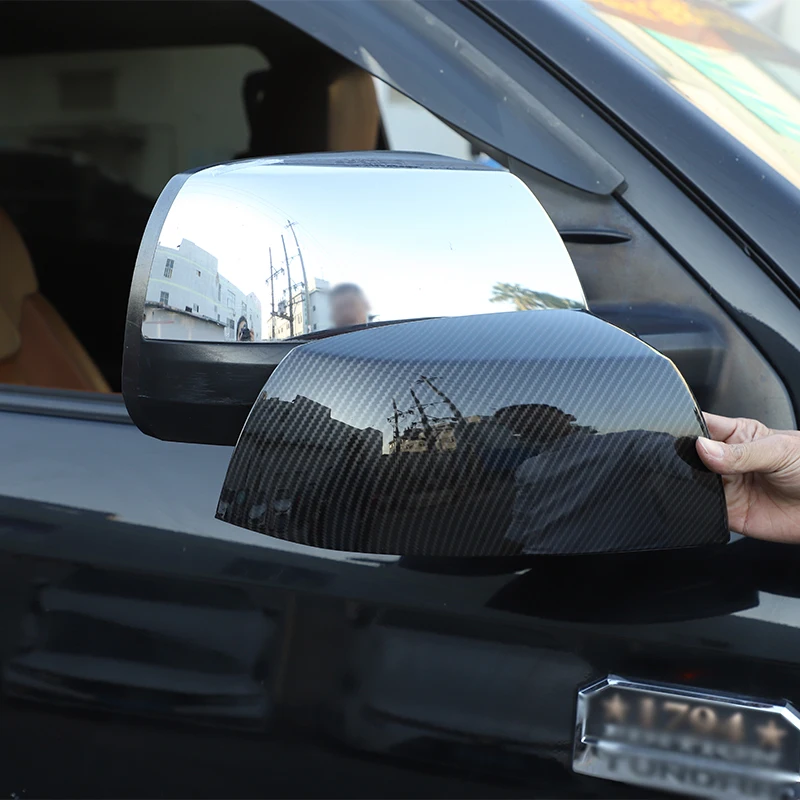 

2 шт. для Toyota Tundra Crew Max Sequoia 2007-21 автомобильное боковое зеркало заднего вида декоративная крышка отделка Наклейка ABS внешние аксессуары