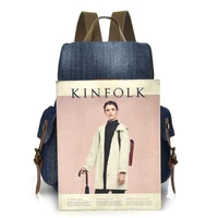 Annmouler Fashion Women Backpacks Large Capacity Daypack Denim Rucksack Drawstring 2022 College Students School Bag For Girls 2