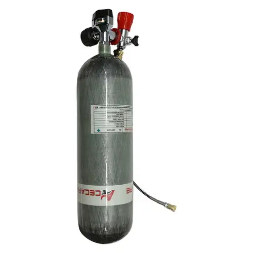 ACECARE CE 탄소 섬유 실린더, 게이지 밸브 및 충전 스테이션 스레드, 다이빙용 M18 * 1.5, 300bar 탱크, 6.8L 4