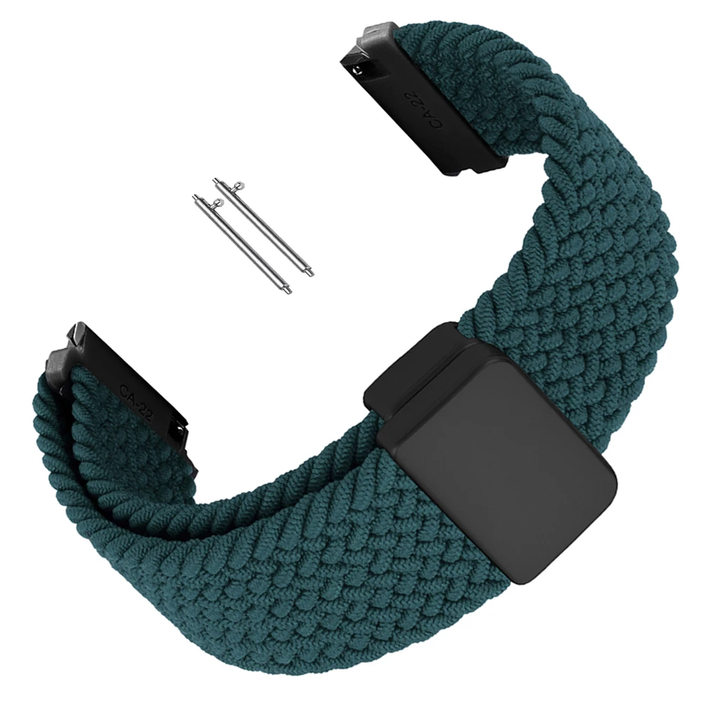 Adjustable Magnetic Braided Nylon Watch Band, 20/22mm Strap