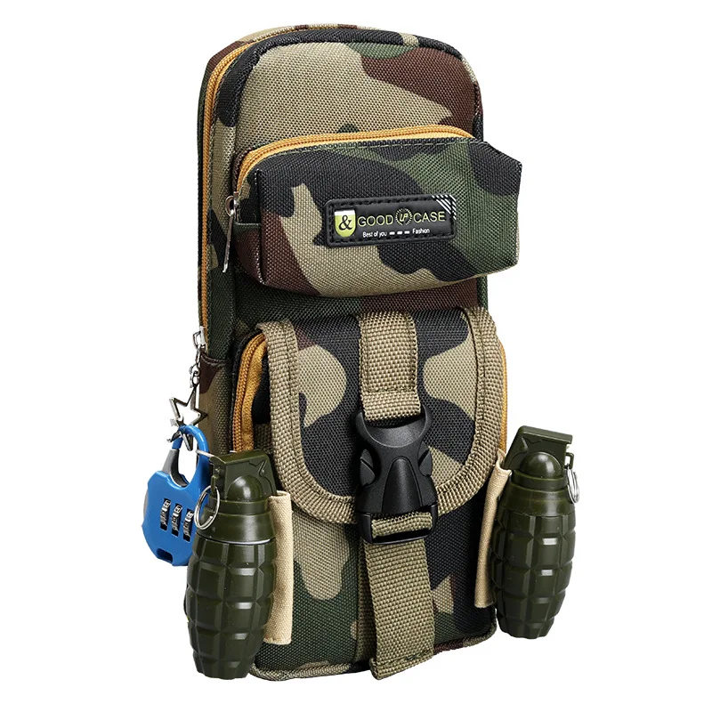 Pencil Cases Right Point Camouflage Pencil Case Cute Pen Bag Zipper Kids School Supplies Kawaii Bag Pen Box Back To School Supplies