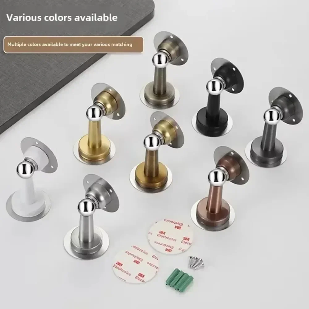 Stainless Steel Door Stopper Bathroom Magnetic Door Stop Heavy Duty Floor Wall Mount Wind-Proof Holder Hardware door stopper magnetic door stopper