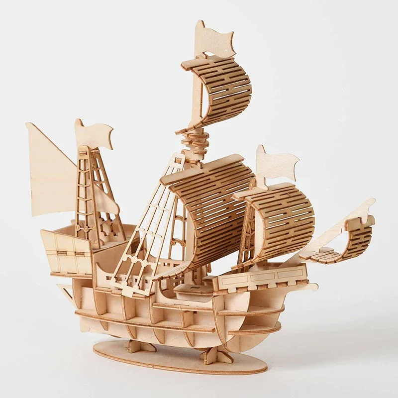 3D Printed Toy DIY 3D Wooden Puzzle Model Handmade Mechanical Toys Building Kit Game Assembly Model Ship Animal Gift for Children Adult Teens 3d printed toy miniature house kit model building kits