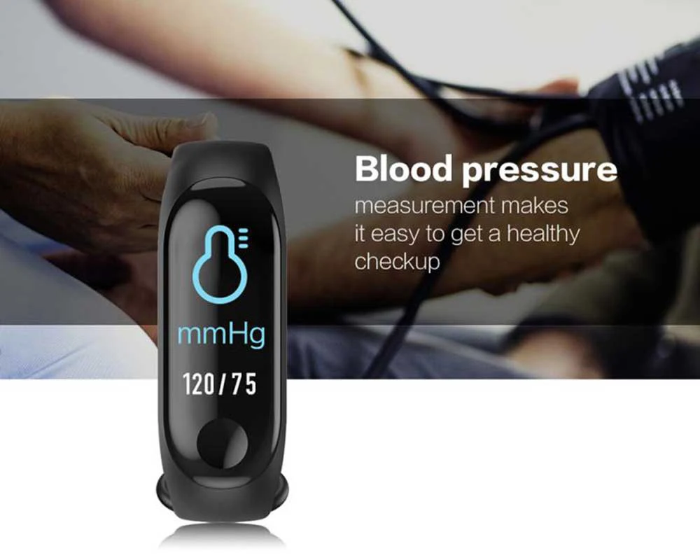 M3 Plus Sports SmartWatch Heart Rate Blood Pressure Monitoring Waterproof Smart Bracelet Men's Women's Multi-function Watches