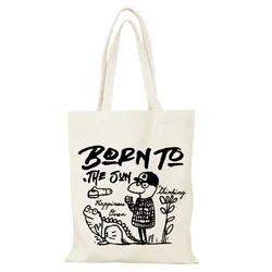 Charming Eco - Friendly Canvas Tote Bag - 35x40cm (Beige)