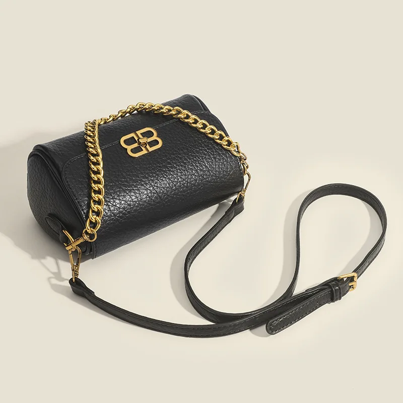 Trendy Spring Summer Chain Strap Shoulder Bag for Women Elegant Retro Minimalist Small Square Purse Ladies Fashion Handbag