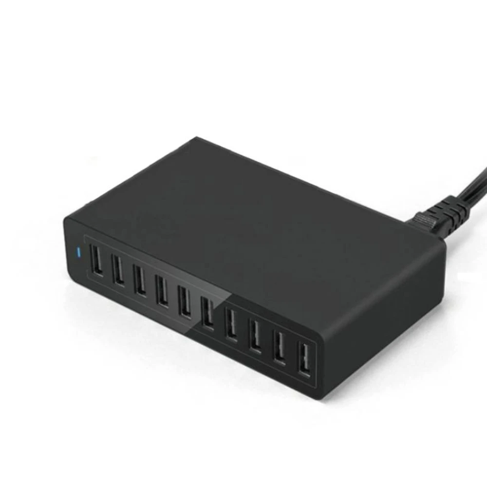 60W 10USB Black