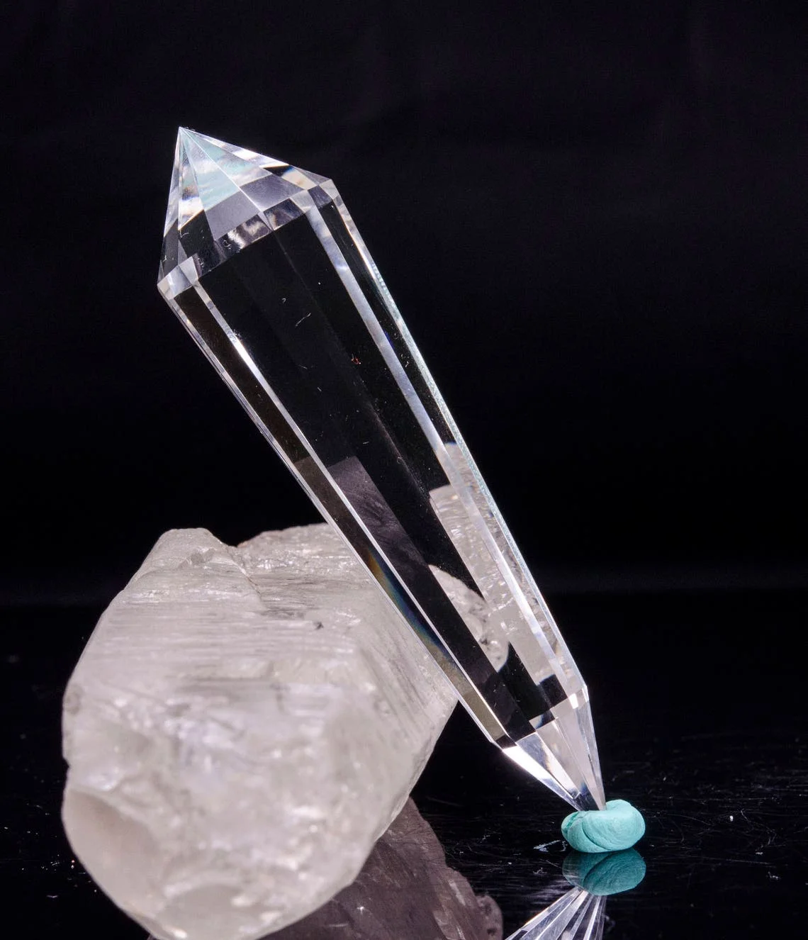 Hight Quality Clear Vogel Style Quartz Crystal Wand 24 Sided Double Point Wand Inspired Spiritual Reiki Healing Crystal 3