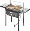 Propane Deep Fryer, Double Burners Commercial Fryer, 16 Qt Stainless Steel Cooker with Removable Baskets & Lids & Tanks, Oil Fry 1