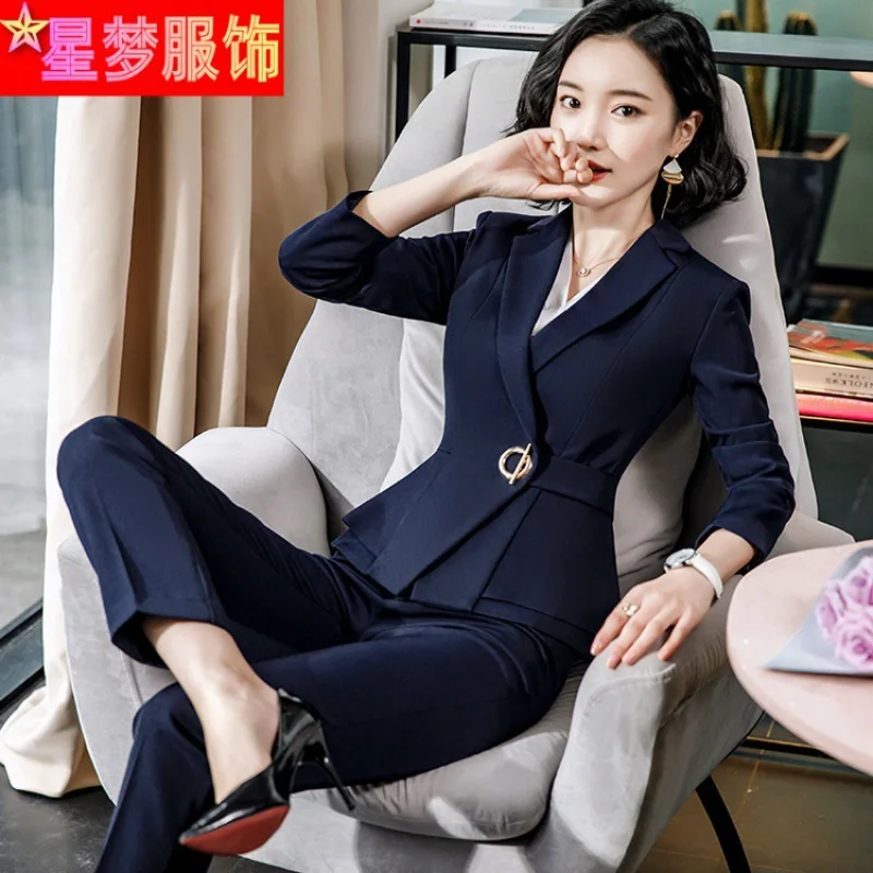 1882 Business Wear Suit Temperament Hotel Front Desk Work Clothes Suit Long Sleeve College Student Interview Wear Formal Wear