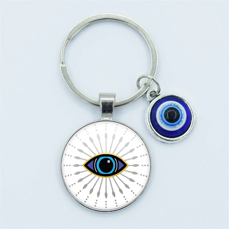 Portachiavi Creativo Blue Turkish Evil Eye Portachiavi Amuleto Evil Nazar Eye Charms Portachiavi Portachiavi Crystal Statement Jewelry