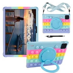 Bubble Silicone Kids Tablet Cover with Stand, Strap, and Pen Holder for MiPad 5 Pro 11 inch (XC SkyBlue-SP)