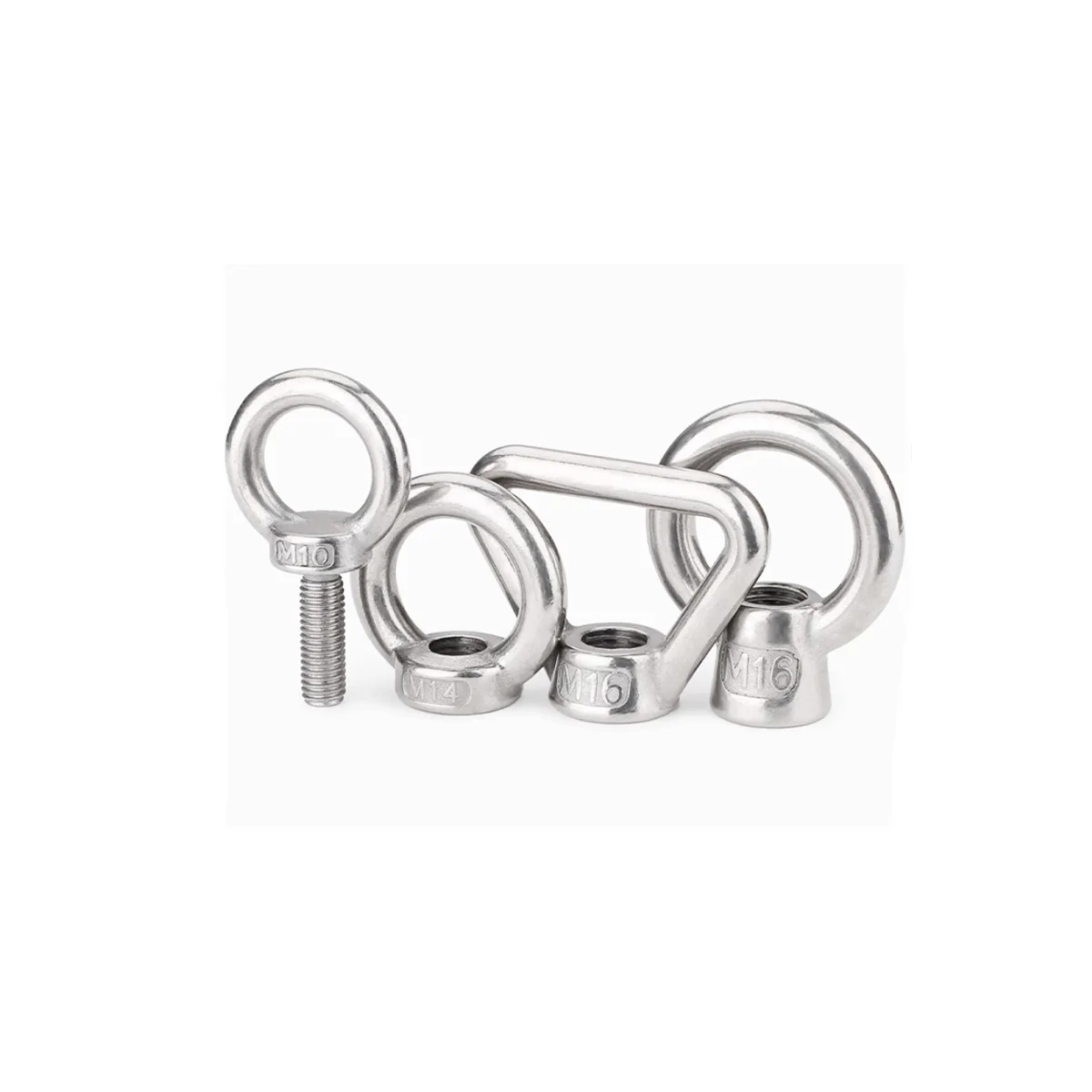 304 Stainless Steel Lifting Ring Nut / Circular Screw Cap Triangular Ring Hand Nut Fastener M3M4M8M12-M24