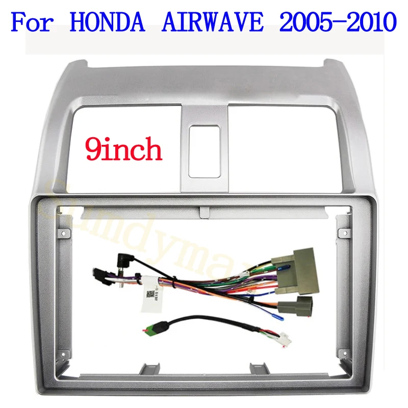 

2Din Car Audio Face Plate Fascia Frame For HONDA AIRWAVE 2005-2010 9" Big Screen Radio Stereo Panel Dash Mount Refitting Kit