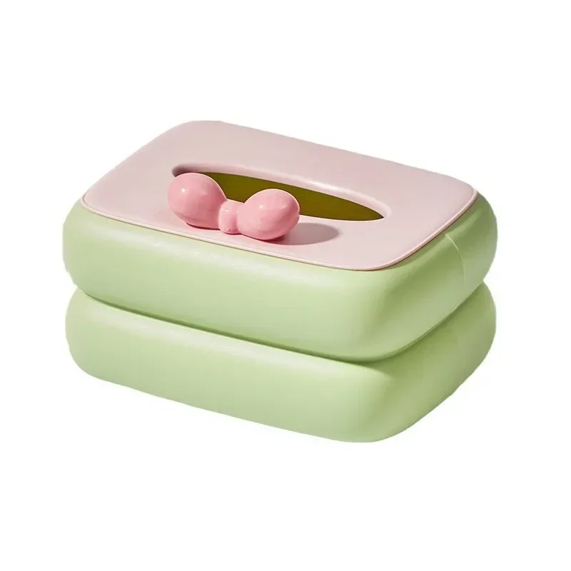 Kawai Color Tissue Box Organiser Desk Tissue Box Napkin Holder Portable Girl Wall Mounted with Lid Holder Living Room tissue box,tissue dispenser,napkin holder