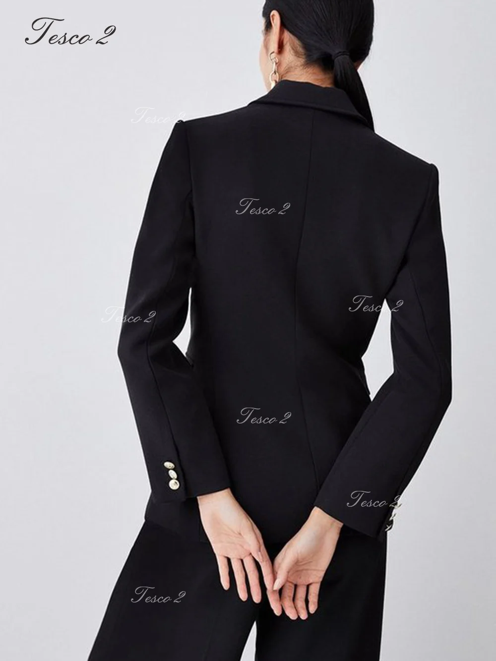 Fashion Slim Fit Women Suit 2 Pieces Pantsuit Business Office Bespoke Suit For Women Double Breasted Peak Lapel For Spring
