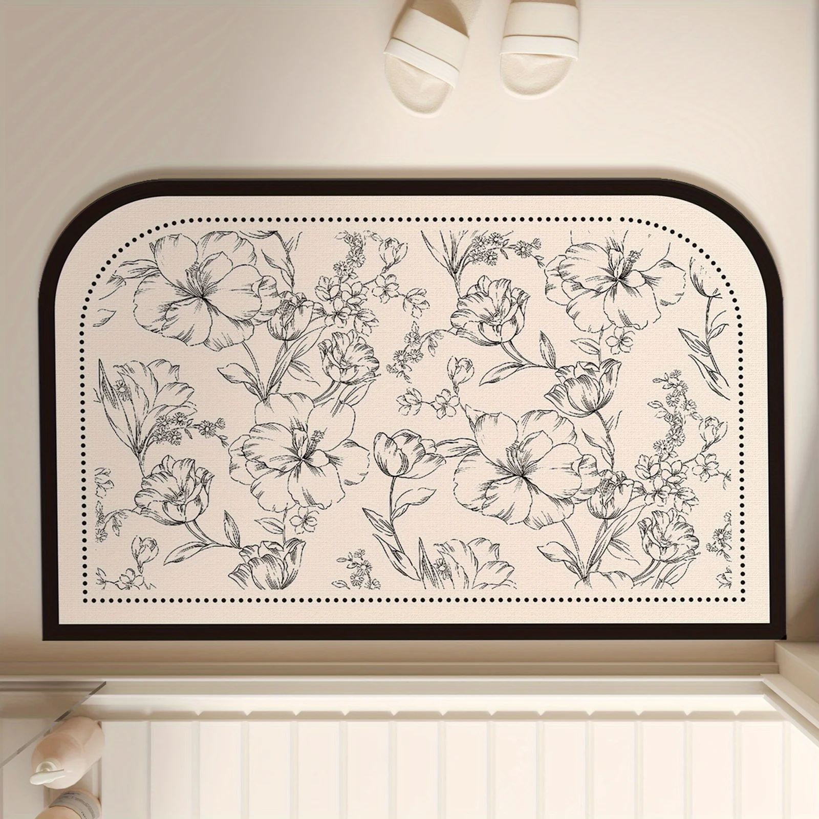 Luxurious French Noir Quick-Dry Anti-Slip Bathroom Mat