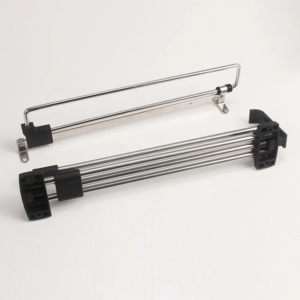 

Closet Organizers Home Organization Clothes Hanger Movable Crossbar Stainless Steel Silver Top Mount Wardrobe Rail