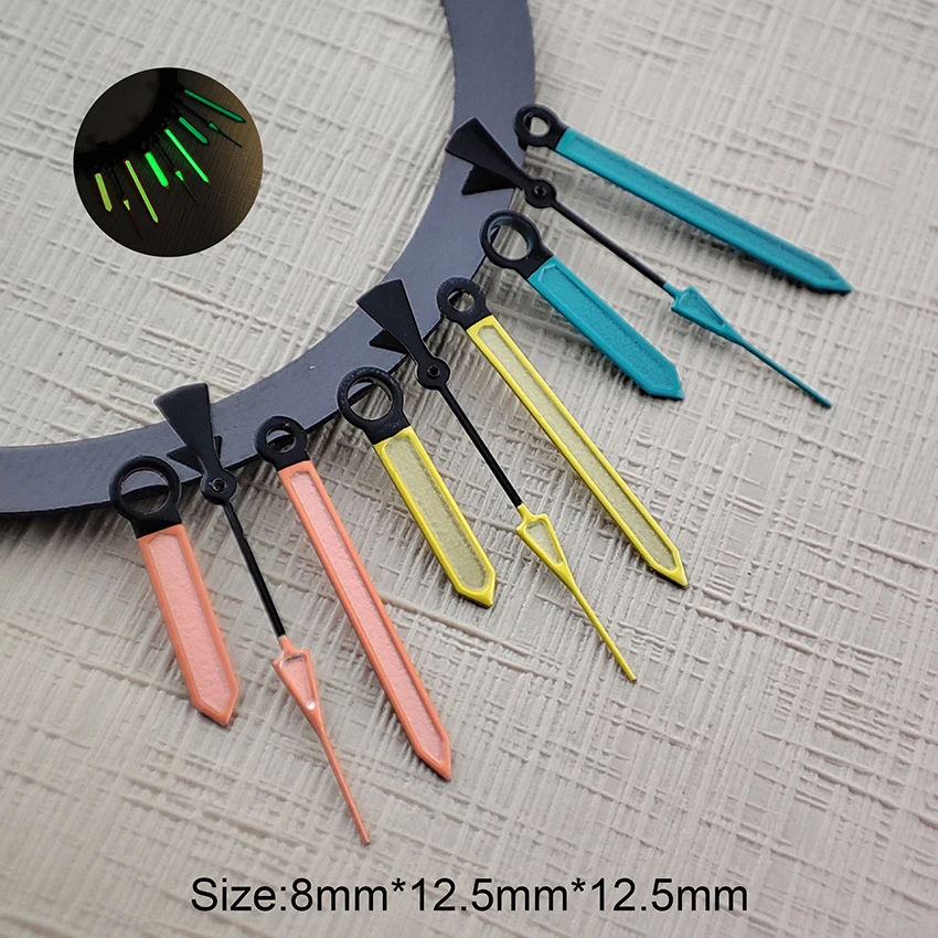 NH35 Hands watch accessories C3 strong night light hands yellow blue hands suitable for NH35/NH36/4R/7S movements watch accessories