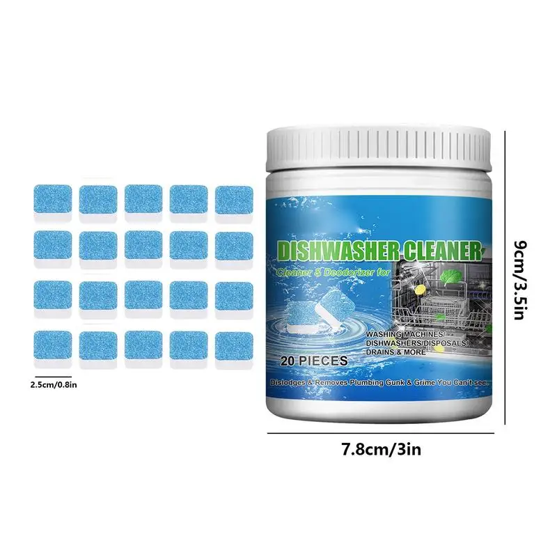 Dishwasher Tablets Bulk 1 Box Dishwasher Machine Cleaner Eco-friendly Dish Washing Cleaning Tablets Dirt Remove