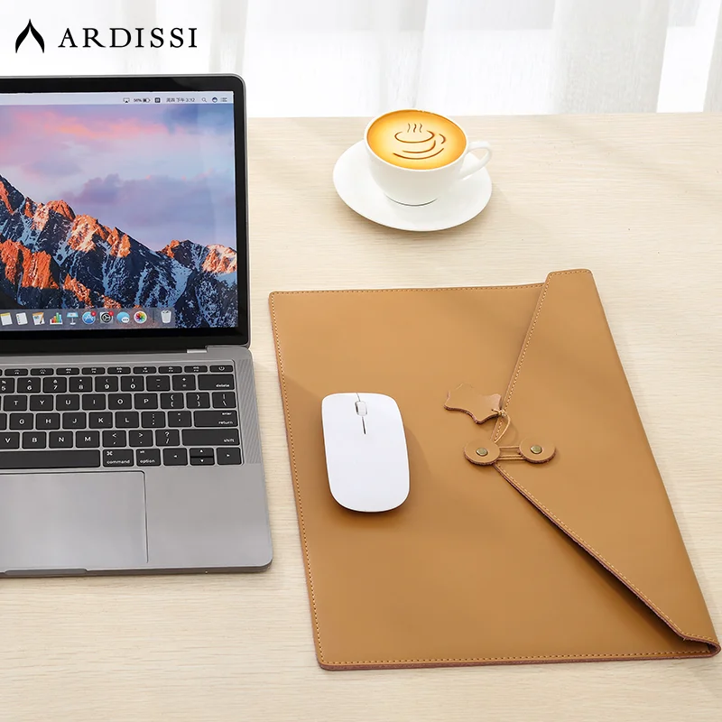 Ardissi-capa de Couro de Vaca para Macbook Air Pro Ipad Mac Book m1 m2 13 14 15 16 12 Polegadas Maleta - Imagem 2