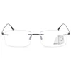 Hot Anti-blue Progressive Multifocal Reading Glasses With Case Frameless Elderly Eyewear Men Protable Presbyopic Glasses Women 4