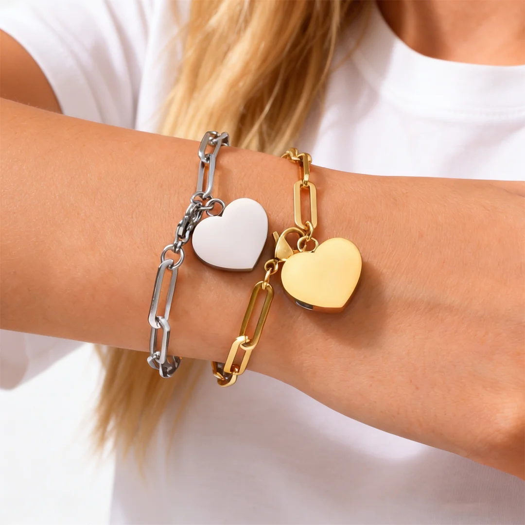 Herzförmiges Urnen-Aschen-Armband für Damen zur Feuerbestattung, Beerdigung von Aschen, Edelstahl-Schmuck, Erinnerungsgeschenk