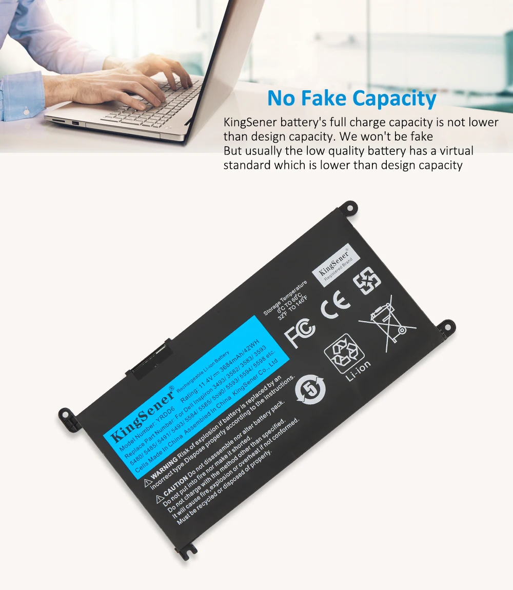 Batería Original Dell Latitude 3490 5482 Series 11.4V 42Wh YRDD6 FDRHM 01vx1h 0yrdd6 5704174275152