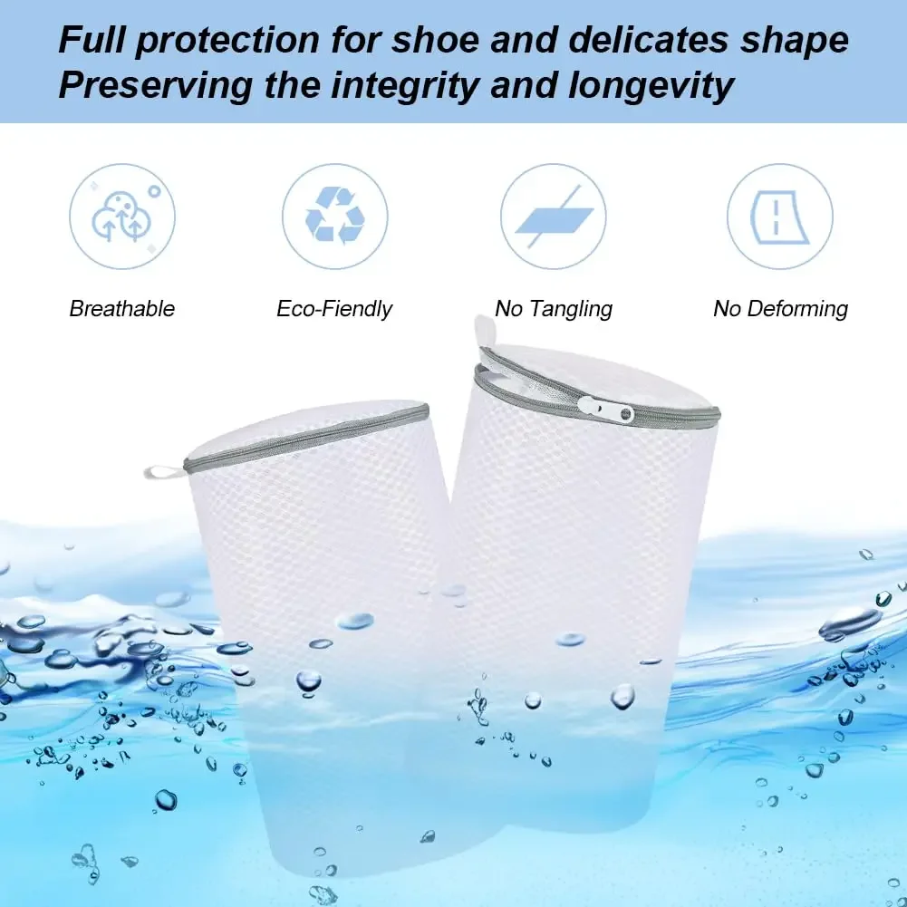 Shoes Wash Bags Shoe Laundry Bags Sneaker Mesh Washing Cleaning Bag Travel Organization Pouch For Sneakers Socks Washing Machine 3