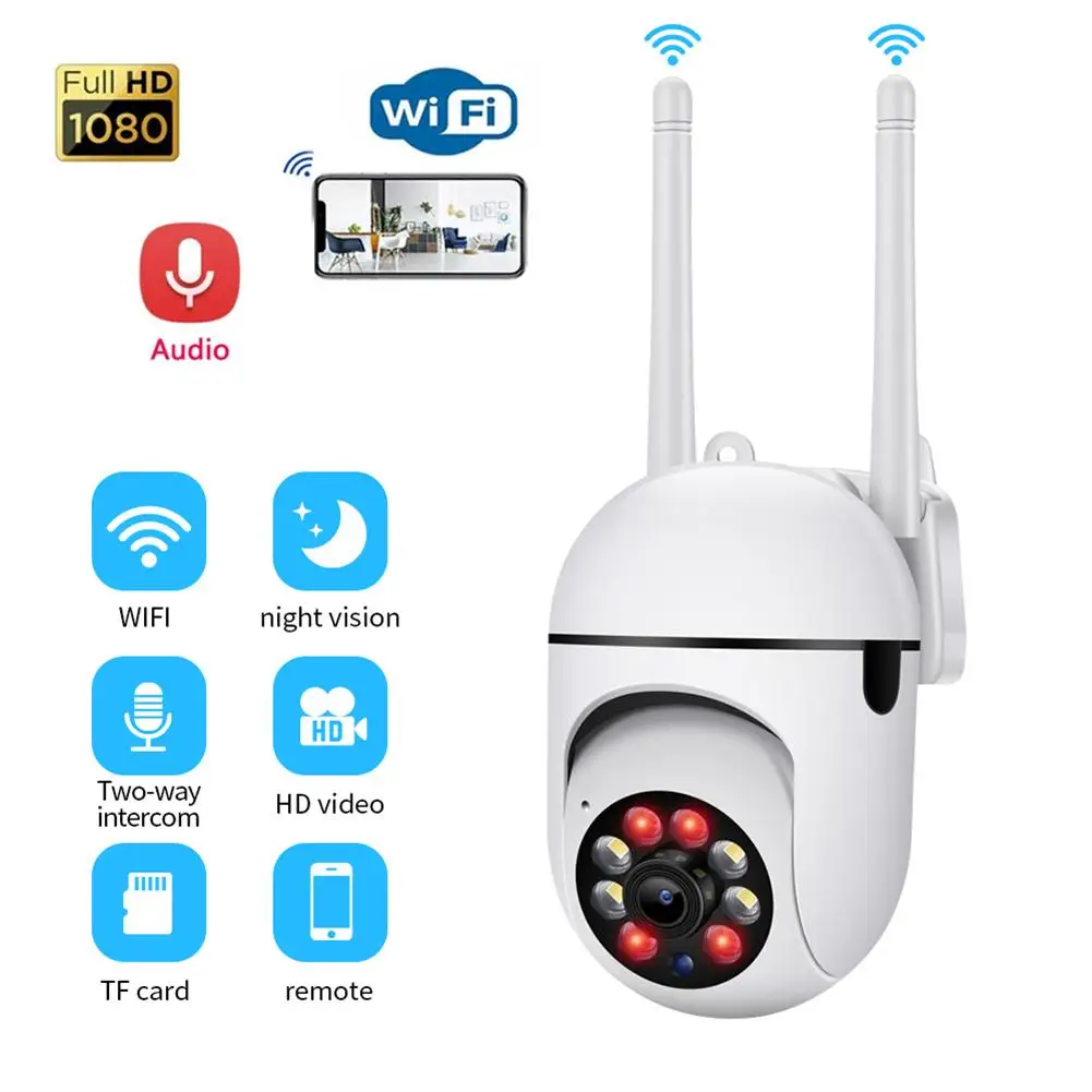 

Wireless Wifi IP Camera Smart Home Mini Network Camcorder 1080p 360-degree Rotating Led Infrared Night Vision Camera