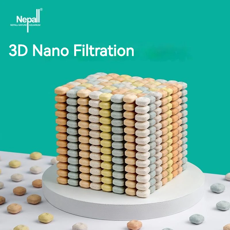 

500g Aquarium Ceramic Filter Nano 3D Media Beneficial Bacteria House Bio Filtration Cleaning Fish Tank Water Filter Accessories