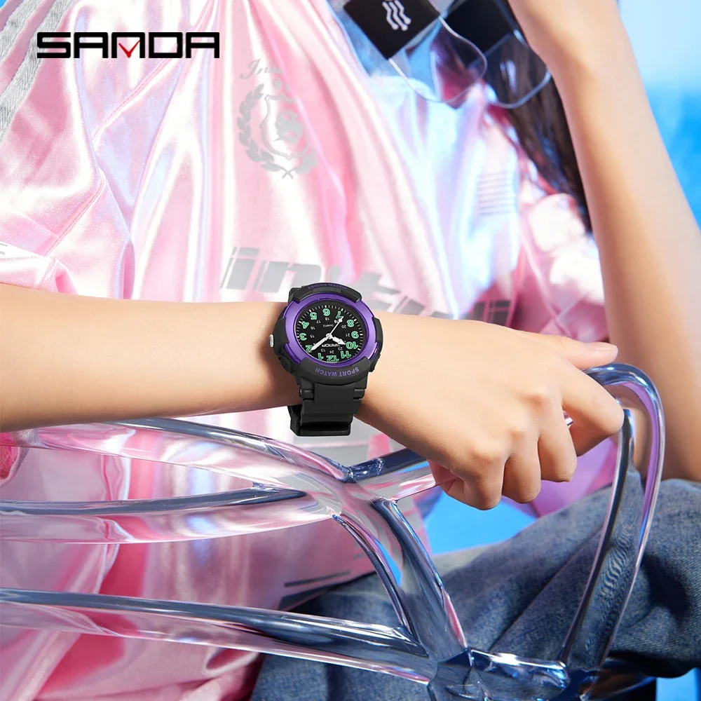 Sanda 6308 Men's Fashion Simple Original Watch Gift Silicone Quartz Watch Student Boyfriend Clock Pointer, Alina Gadgets