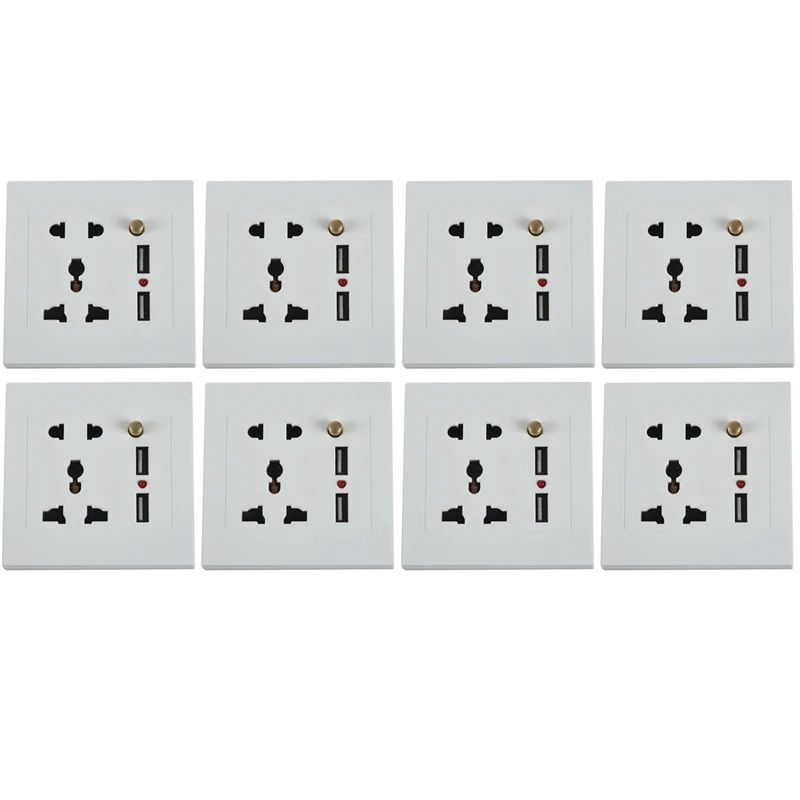 

Настенное зарядное устройство с двумя USB-портами, 8x2,1 А
