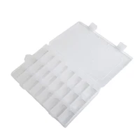 Plastic Box Storage Box 24 Grid Clear Light PP Practical Metal Parts Sewing Accessories Craft Parts Transparent Lid Dustproof 2