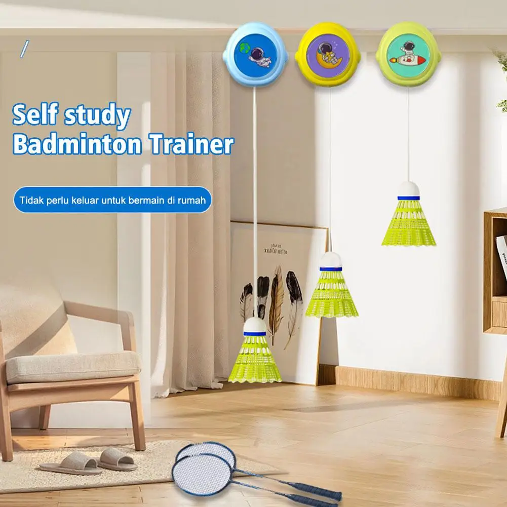 

Self Practice Trainer Aid With Badminton Racket Single Badminton Training Device For Indoor Outdoor Professional Training T F7P5