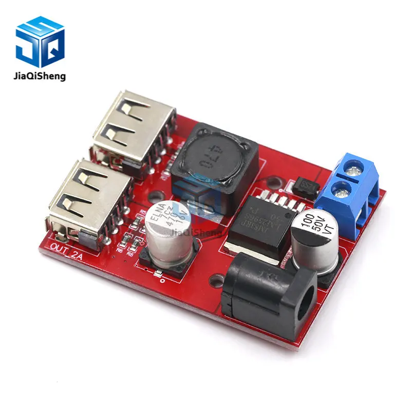 Lm2596 Lm2596S Doppio Usb Dc-Dc 9V 12V 24V 36V A 5V 3A Step Down Buck Converter Board Caricatore Per Auto Modulo Di Alimentazione Solare