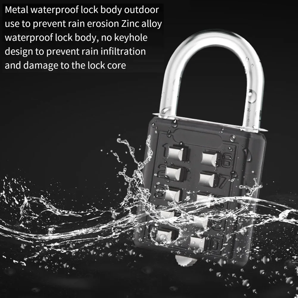 Description Picture 5 of itemLock Body Luggage Manual Measurement Deviation Iron Doors Lock Body Lockers Password Lock Zinc Alloy Black
