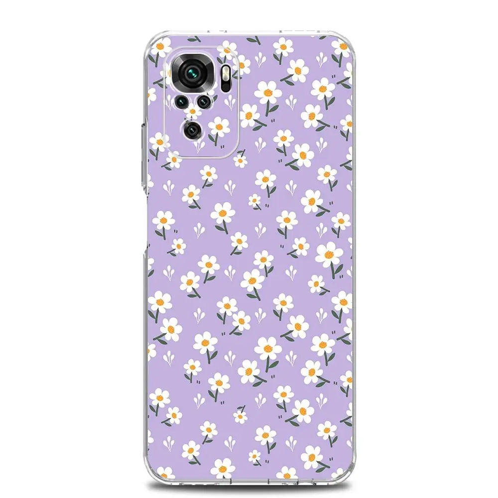 Daisy Graphic Printed Clear TPU Phone Case Cover
