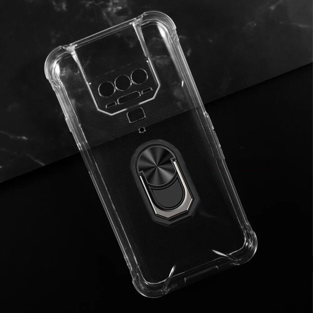 Durable Back Ring Holder Phone Cover - TPU Soft Silicone Case