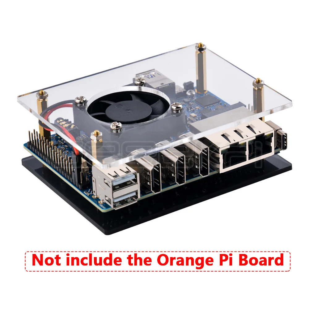 Geeekpi-laranja pi Case Plus 5v 3.6a Usb-c Kit de Alimentação Ventilador de Refrigeração 40 mm Pcs Dissipadores de Alumínio - Imagem 2